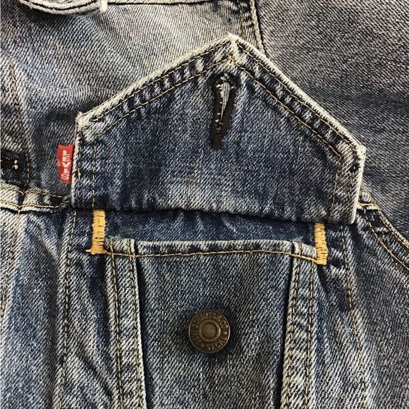Levi’s Jean Jacket Big E Trucker Style Jacket Button J02 Vintage 80-90’s Size 38 - Picture 13 of 16